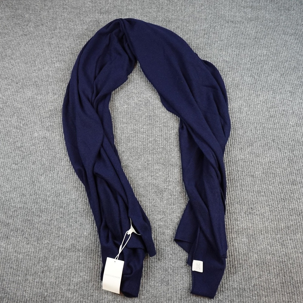 NAKEDCASHMERE Scarf Womens One Size Blue 100% Cashmere Knit Wrap Neck Warmer